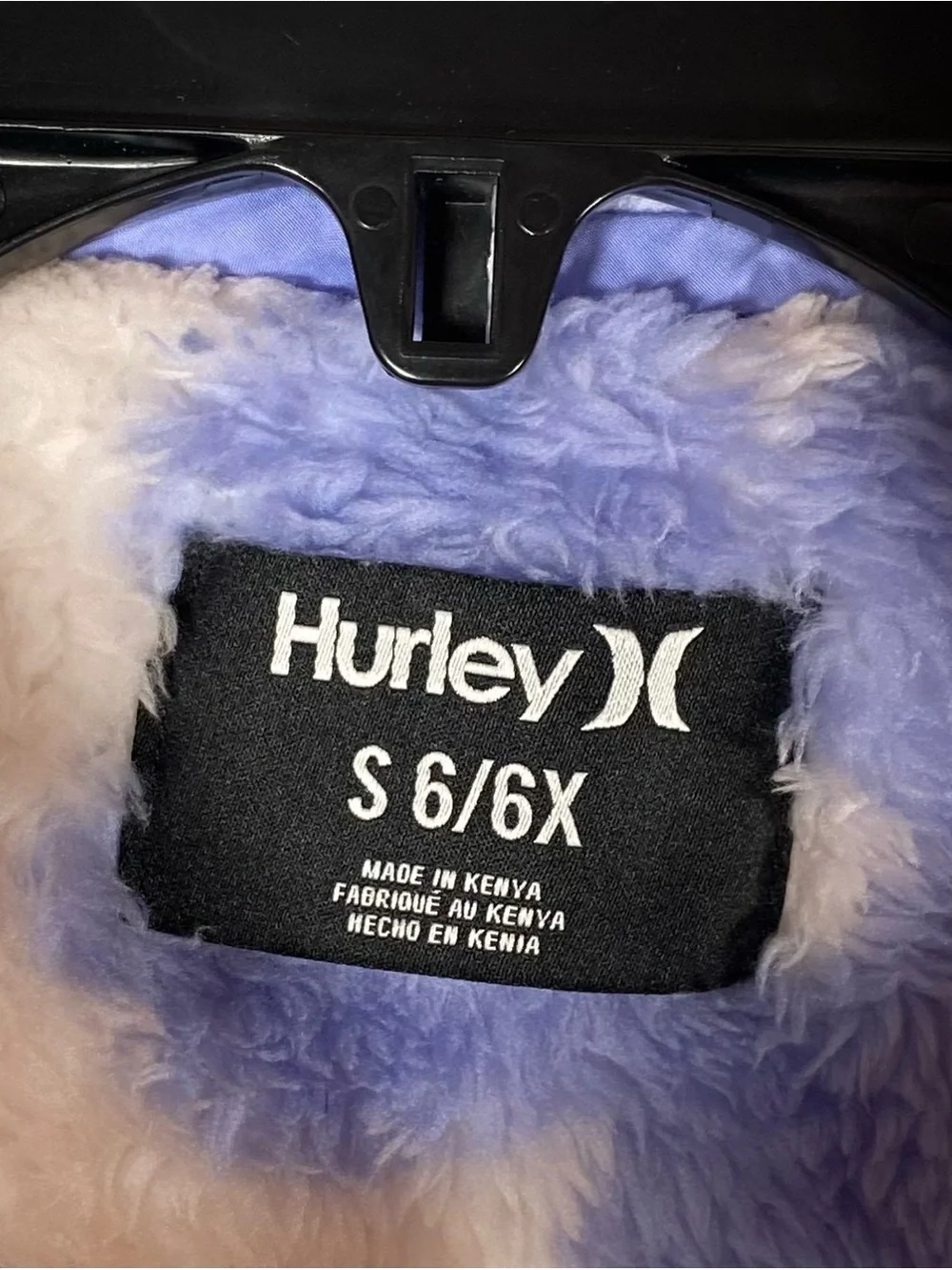 Hurley Girls Cozy Sherpa Printed Quarter-Zip Jacket (Echo Pink, S (6/6X))